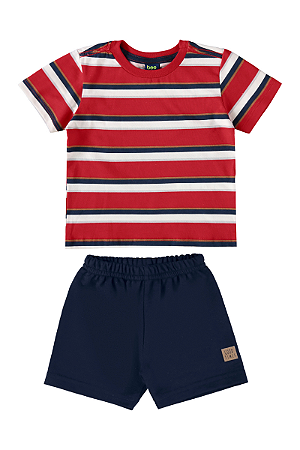 Conjunto Bebê Masculino Camiseta e Bermuda