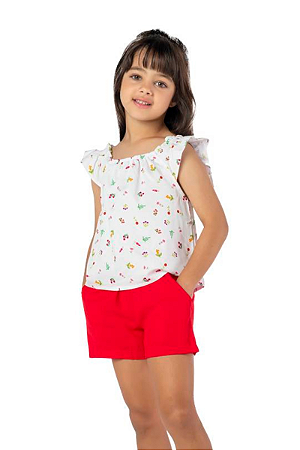 Conjunto Infantil Feminino Vermelho