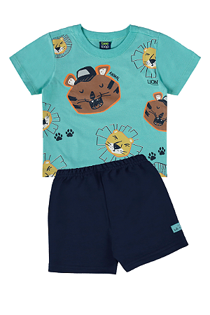 Conjunto Bebê Masculino Camiseta e Bermuda