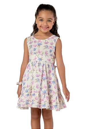 Vestido Infantil Jardim Encantado