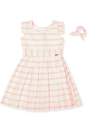 Vestido Infantil Listra Rosa Vrasalon