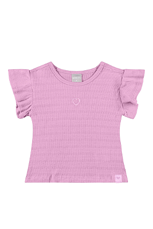 Blusa Infantil Ribana Lilás Quimby