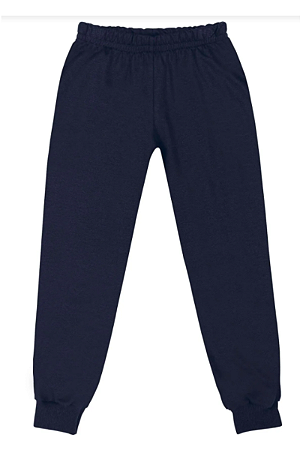 Calça Moletom Infantil Flanelada Marinho