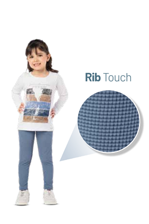 Calça Legging Infantil Feminina Flanelada Azul Vrasalon