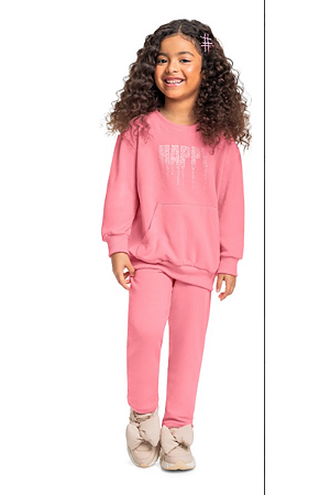 Conjunto Infantil Feminino Blusão e Calça Molecotton