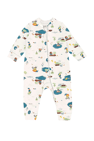 Macacão em Suedine Essentials para Bebê Menino (Bege) Up Baby