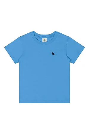 Camiseta Infantil Masculina em Meia Malha (Azul) Quimby