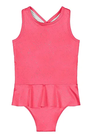 Maiô com Glitter FPS +50 Infantil (Rosa Pink) Quimby