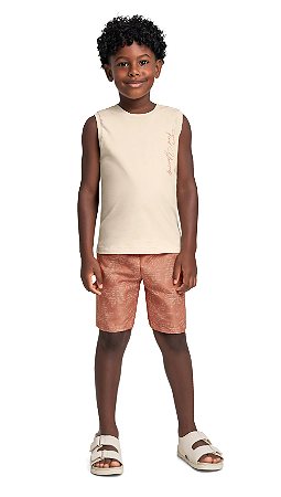 Conjunto com Regata e Bermuda para Menino Bee Loop