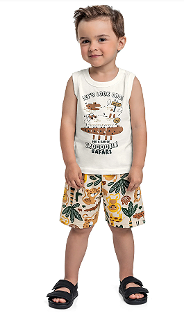 Conjunto Infantil com Regata e Bermuda para Menino