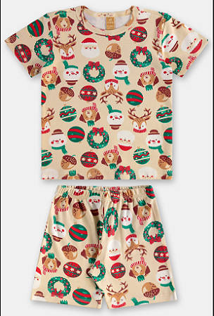 Pijama Infantil Natal Unissex em Suedine Up Baby