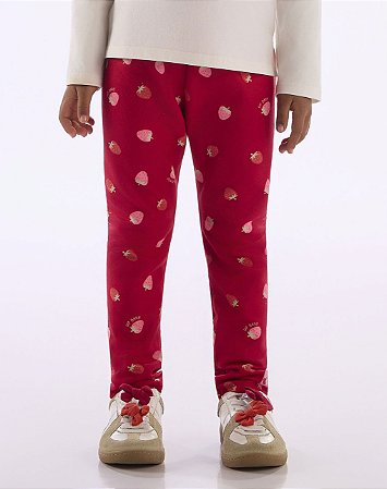 Calça Legging Infantil Peluciada Moranguinhos Up Baby