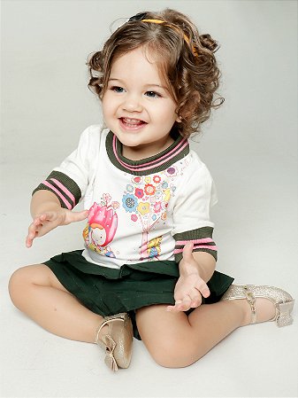 Conjunto Infantil Feminino Florista Malagah