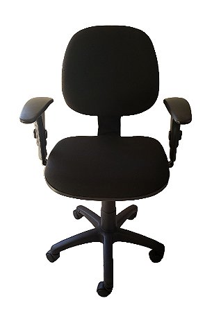 Cadeira de escritório Digitador em tecido J. Serrano preto com base giratória secretária