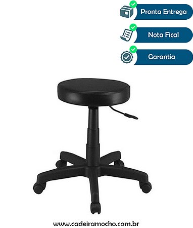 Cadeira Mocho Sem Encosto Preto