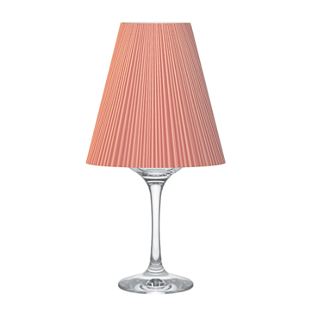 Cúpula Couché Plissado Rosé - Candlelit