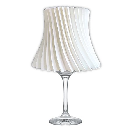 Cúpula Plissada Torcida 3D Print Taça - Candlelit