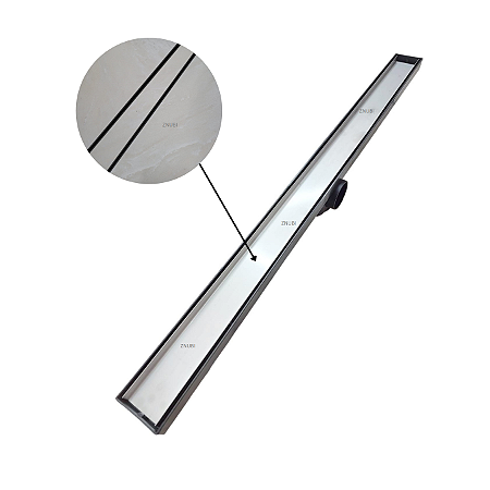 Ralo Linear 5x70cm Invisível Sifonado  Com Base Em Aço Inox Para Colar Piso ou Porcelanato