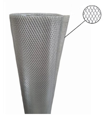 Tela De Alumínio Expandido Grade Tuning  30cmX100cm Com Abertura dos furos de 4x7mm