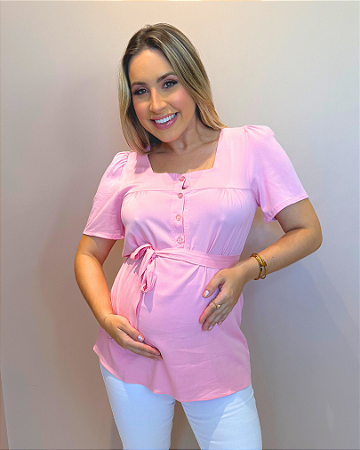 Bata Claudia Viscose Manga Curta