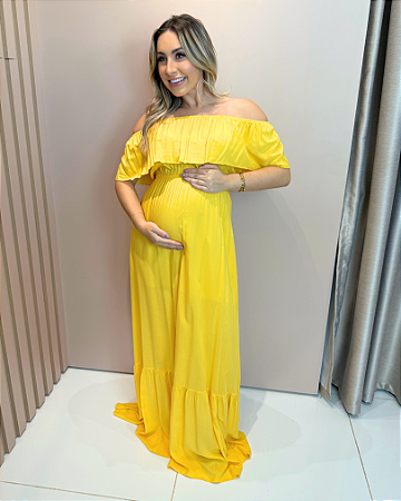 Vestido Longo Babados Busto