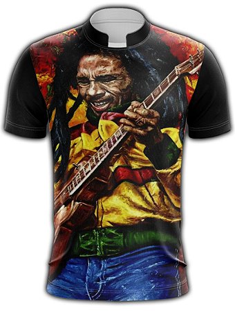 Camisa Masculina Personalizada Unissex Bob Marley - C3