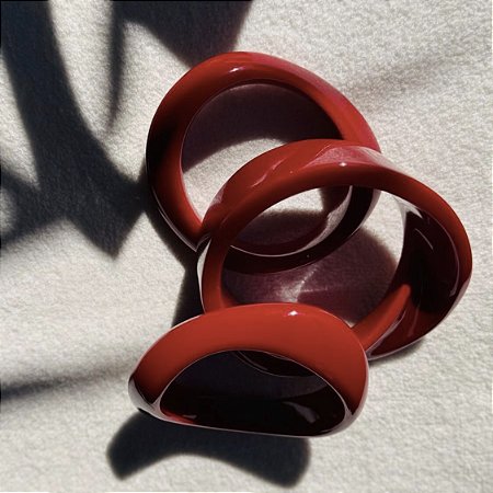 TRIO DE PULSEIRAS BOLD VERMELHA