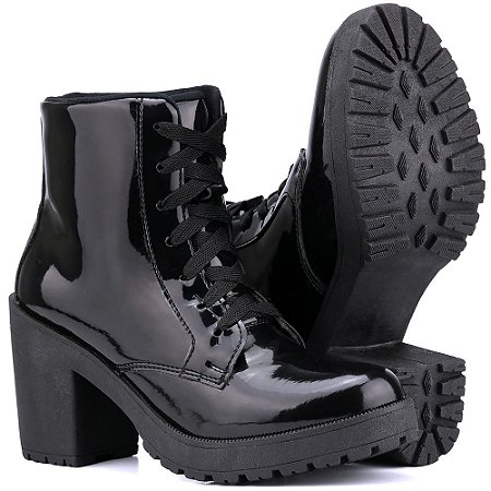 bota couro verniz
