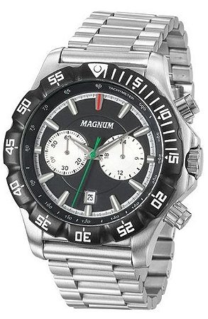 RELÓGIO MAGNUM RACING MA34101T PRATA MASCULINO