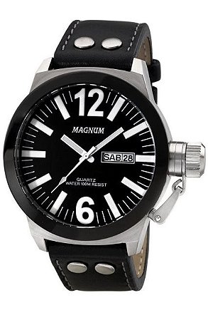 Relógio Masculino Pulseira Couro Magnum Ma31524j