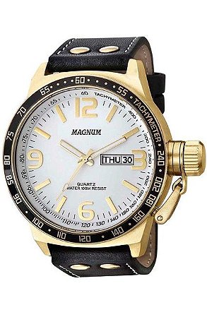 RELÓGIO MAGNUM MA31542B EM COURO MASCULINO