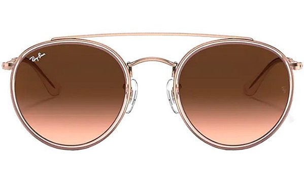 ÓCULOS DE SOL RAY-BAN ROUND DOUBLE BRIDGE RB3647N 9069A5 51 22 FEMININO