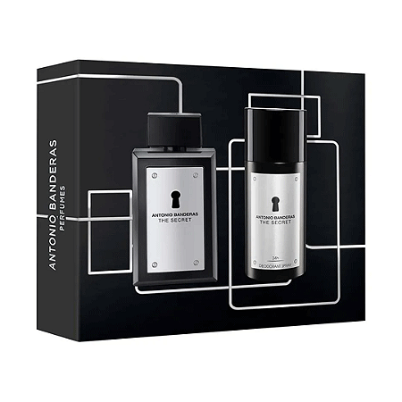 KIT PERFUME ANTONIO BANDERAS THE SECRET EAU DE TOILETTE 100ml + DESODORANTE 150ml - MASCULINO
