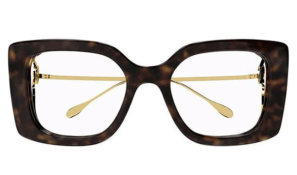 ARMAÇÃO GUCCI ACETATO METAL GG1567O 002 52 FEMININO