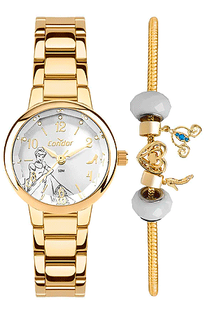 RELÓGIO CONDOR CINDERELA CO2035NMW/K4K + PULSEIRA FEMININO