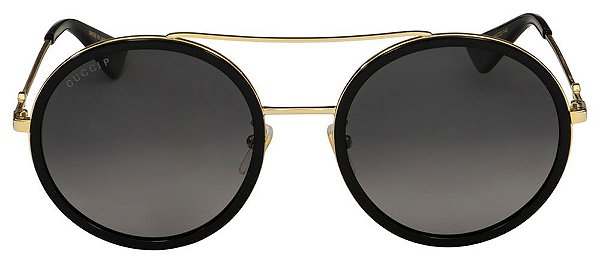 ÓCULOS DE SOL GUCCI REDONDO GG0061S 001 FEMININO