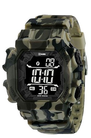 RELÓGIO X GAMES DIGITAL CAMUFLADO XMPPD488 MASCULINO