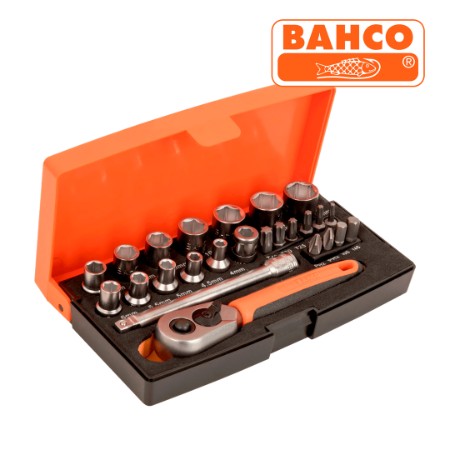 Conjunto de Soquetes de 1/4 BAHCO-SL25