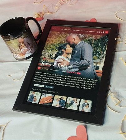 kit Netflix Caneca e Quadro