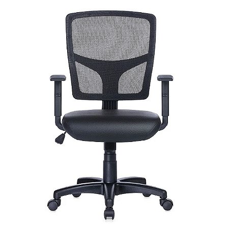 Cadeira Escritório Giratória T Secretária Executiva Preta