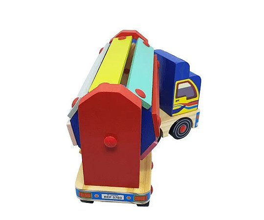 Caminhão de Madeira de Brinquedo Infantil Carimbras 3750