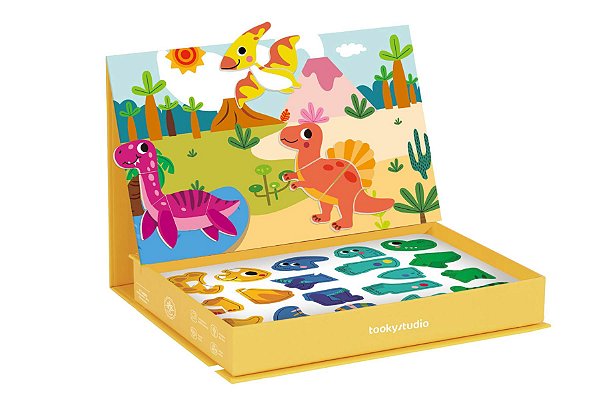 Caixa Magnética Dinossauros Tooky Toy
