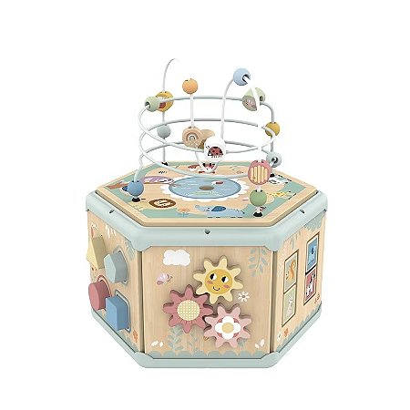 Cubo de Atividades 7 em 1 BrincaCubo Madeira Tooky Toy