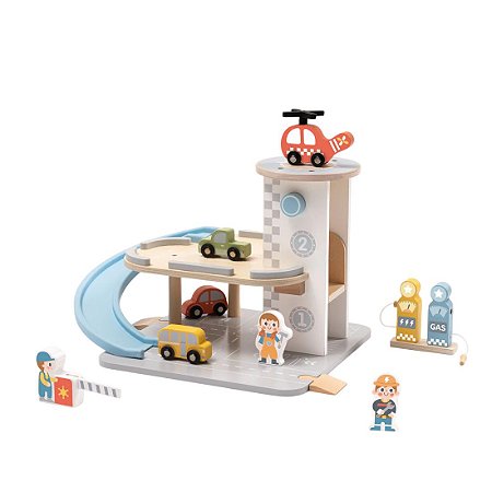 Garagem e Estacionamento – Estaciona e Brinca Madeira Tooky Toy
