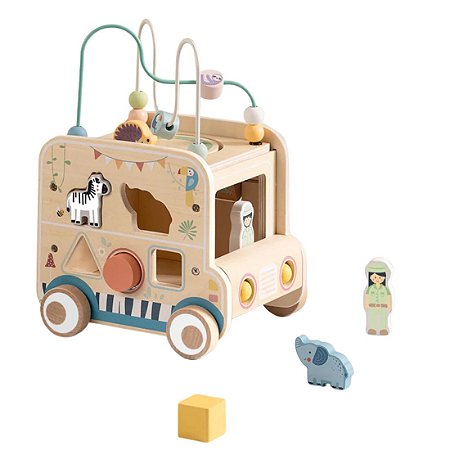 Jipe do Explorador em Madeira Tooky Toy - Educativos Brinquedos