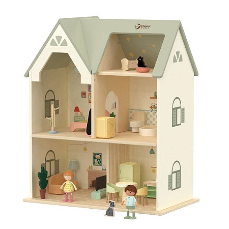 Casinha Chalé de Boneca Madeira Classic World