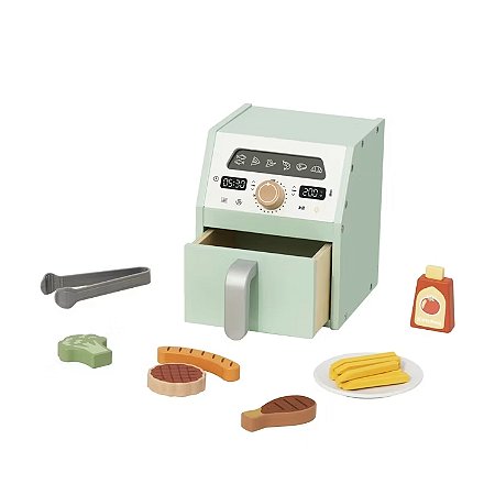 Air Fryer de Madeira Brinquedo Educativo Tooky Toy