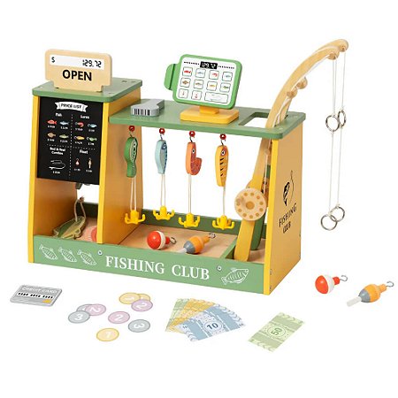 Lojinha da Pesca Brinquedo Educativo Madeira Tooky Toy