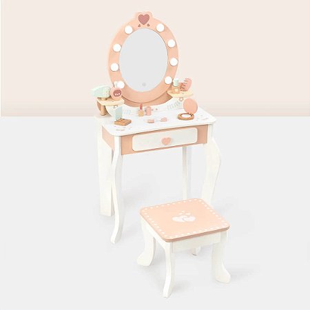 Penteadeira Encantada Madeira Rosa Infantil Tooky Toy