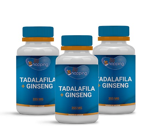 2 Tadalafila 5mg + Ginseng 350mg (60 cápsulas cada) e ganhe 1 - Bioshopping